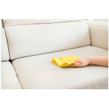 limpeza sofás de couro branco Águas claras